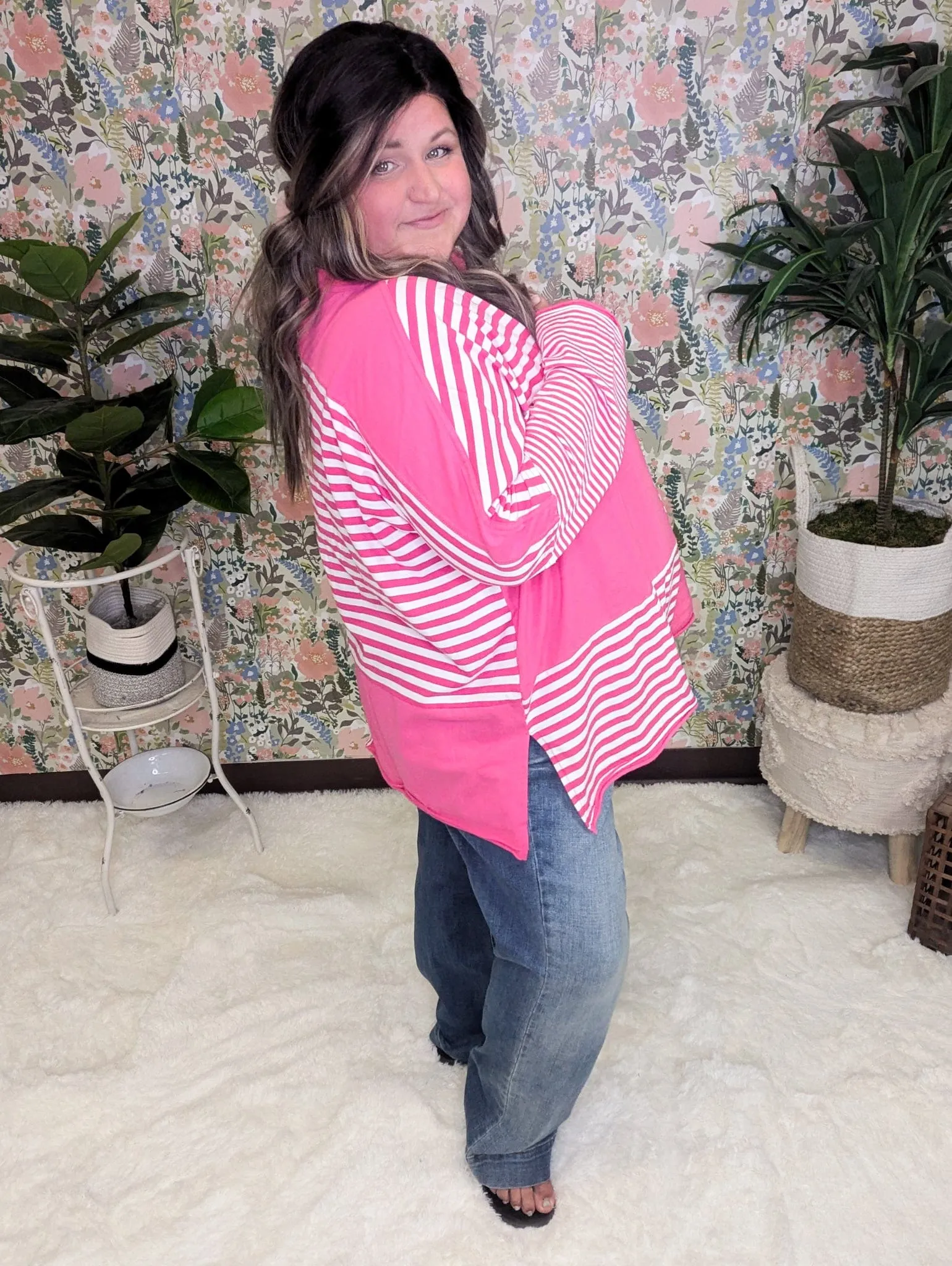 Josi Colorblock   Stripe Oversized Long Sleeve (2 colors)