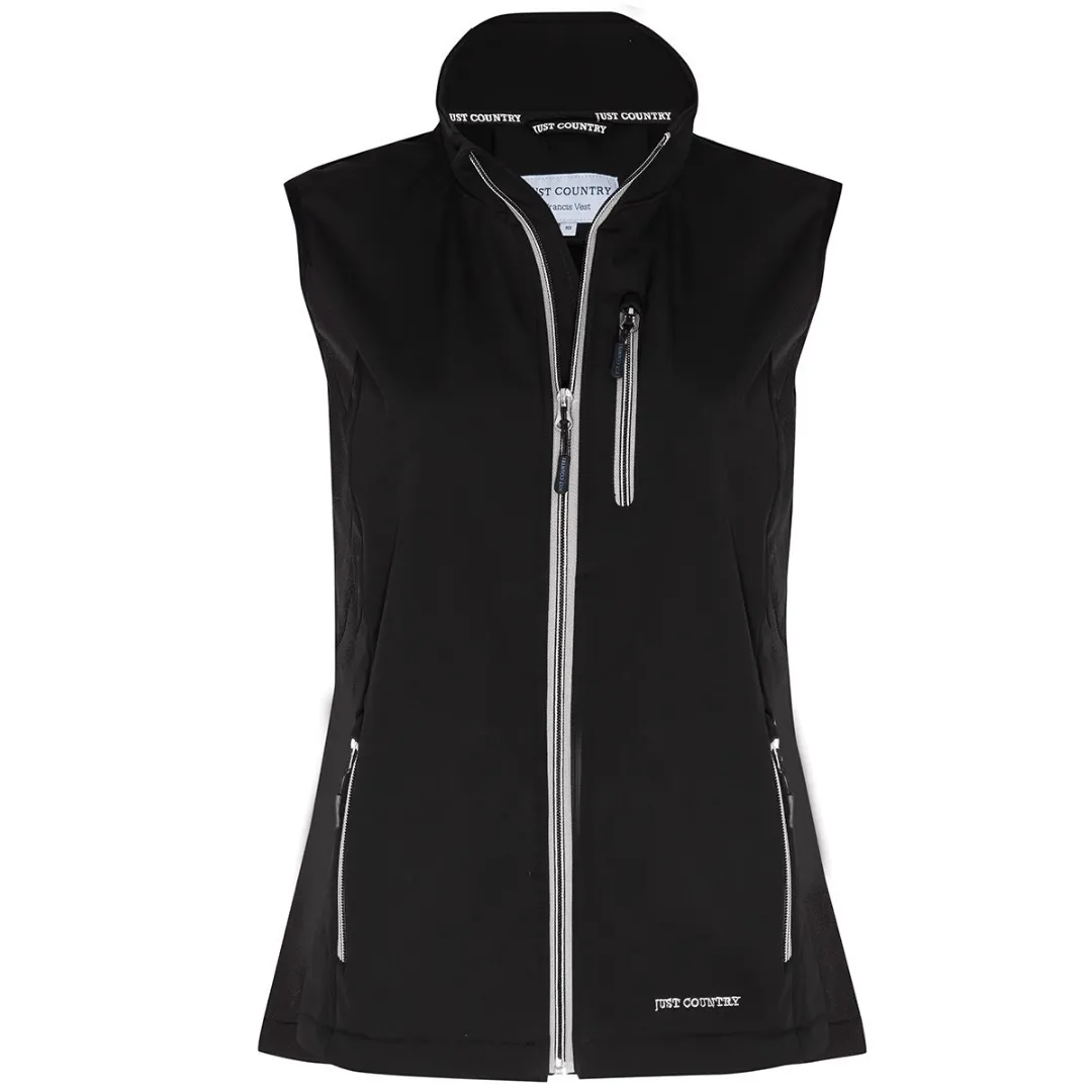 Just Country Womens Francis Softshell Vest - BLACK