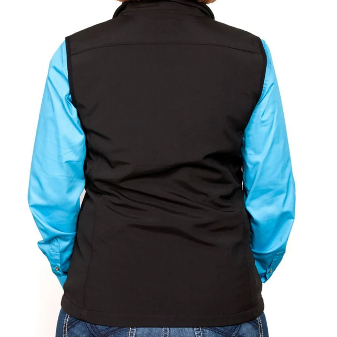Just Country Womens Francis Softshell Vest - BLACK