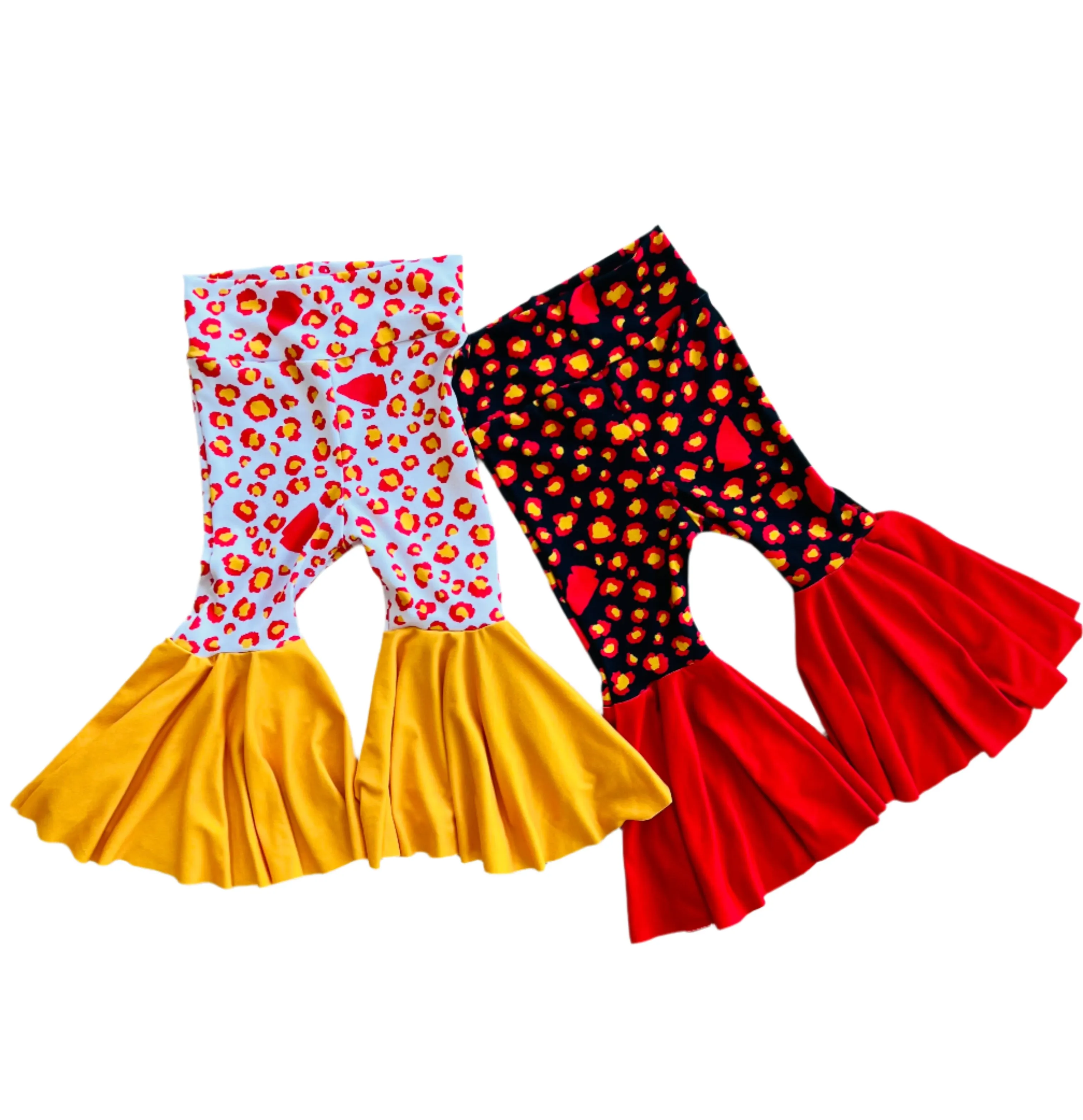 KC Leopard Arrowhead Bell Bottoms