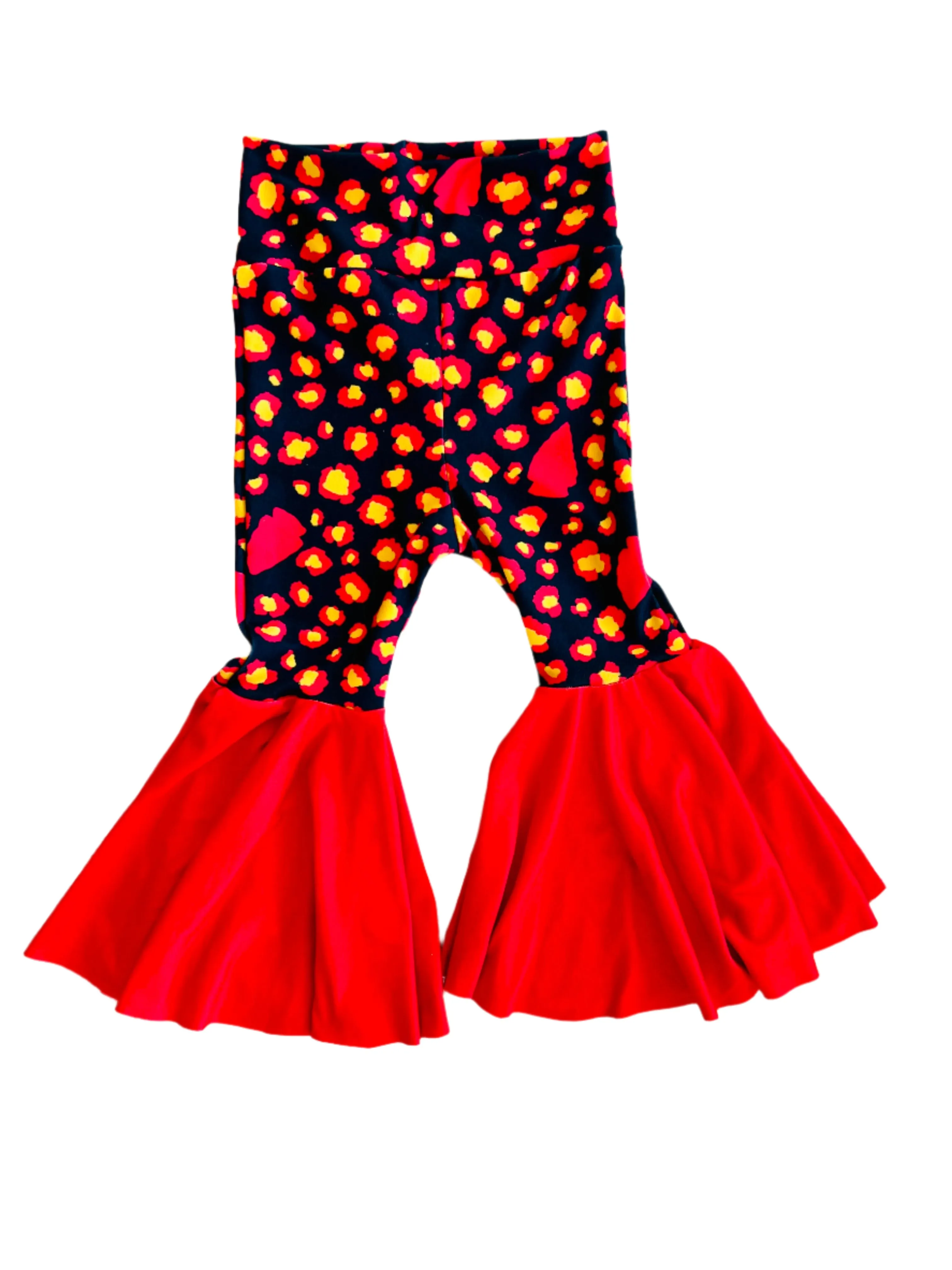 KC Leopard Arrowhead Bell Bottoms