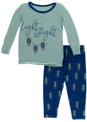 KicKee Pants Navy Lanterns L/S Pajama Set-PRESALE