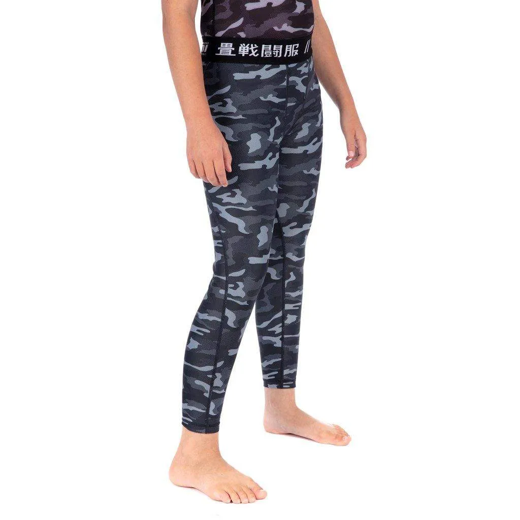 Kids Rival Black & Camo Grappling Spats