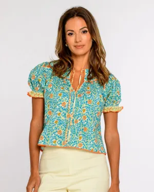Kiki Top in Garden Trellis by Elizabeth James