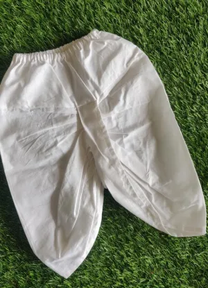 Klingaru White Kanha Dhoti for Kurtas