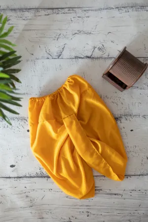 Klingaru Yellow Satin Kanha Dhoti for Kurtas