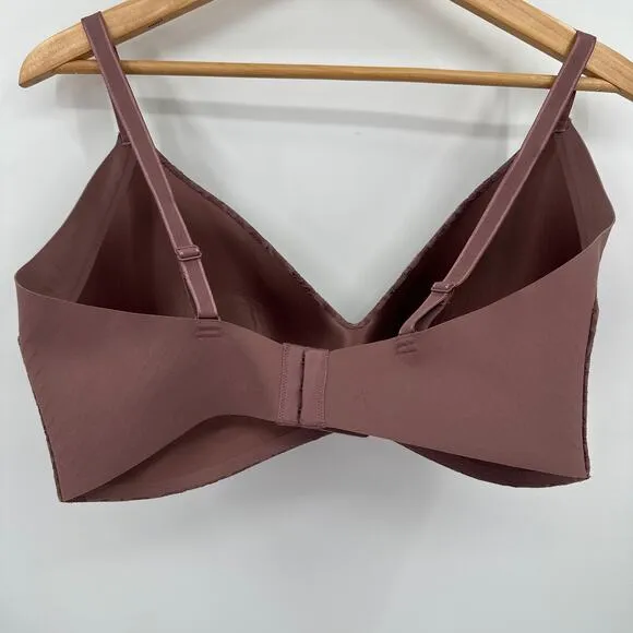 Knix Lace WingWoman Contour Bra Size 8  Dark Mauve