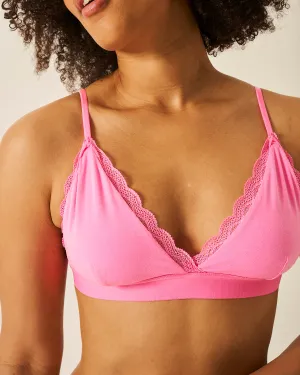 Lace Bralette - Hot Pink