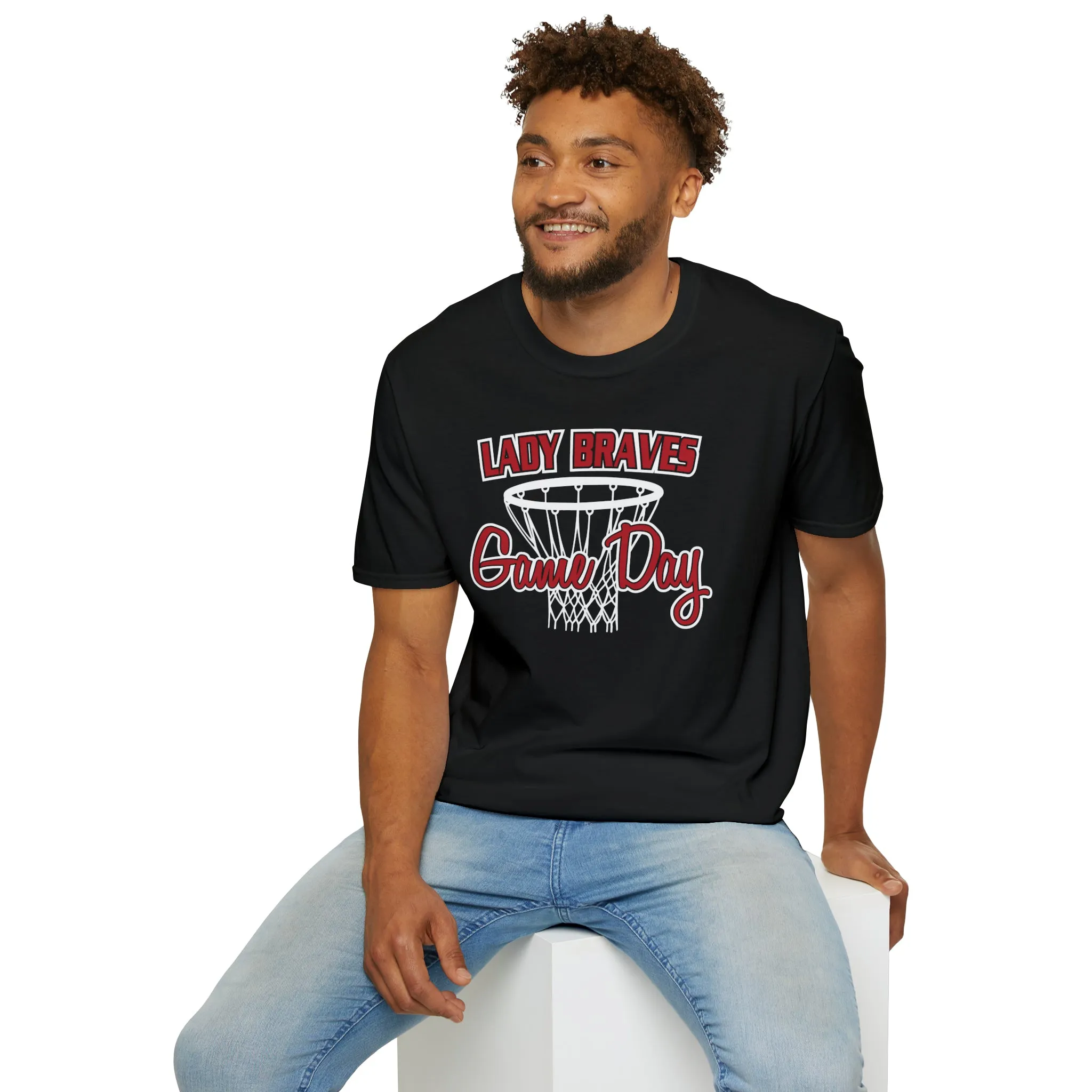 Lady Braves Basketball Game Day Unisex Softstyle T-Shirt