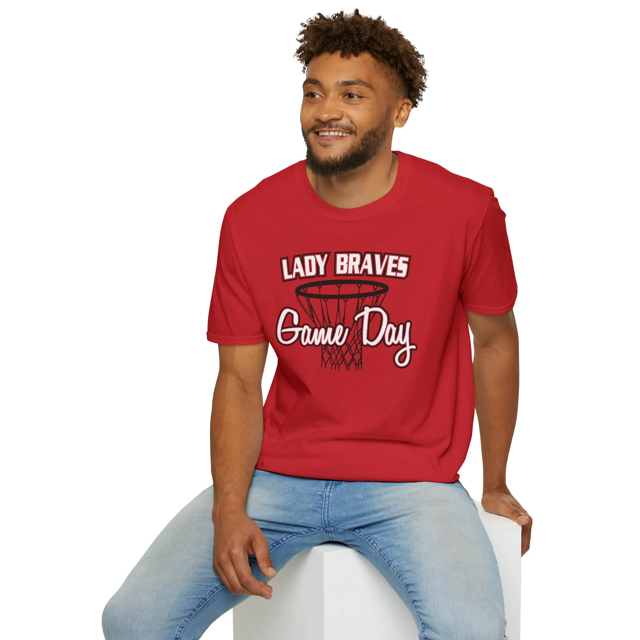Lady Braves Basketball Game Day Unisex Softstyle T-Shirt
