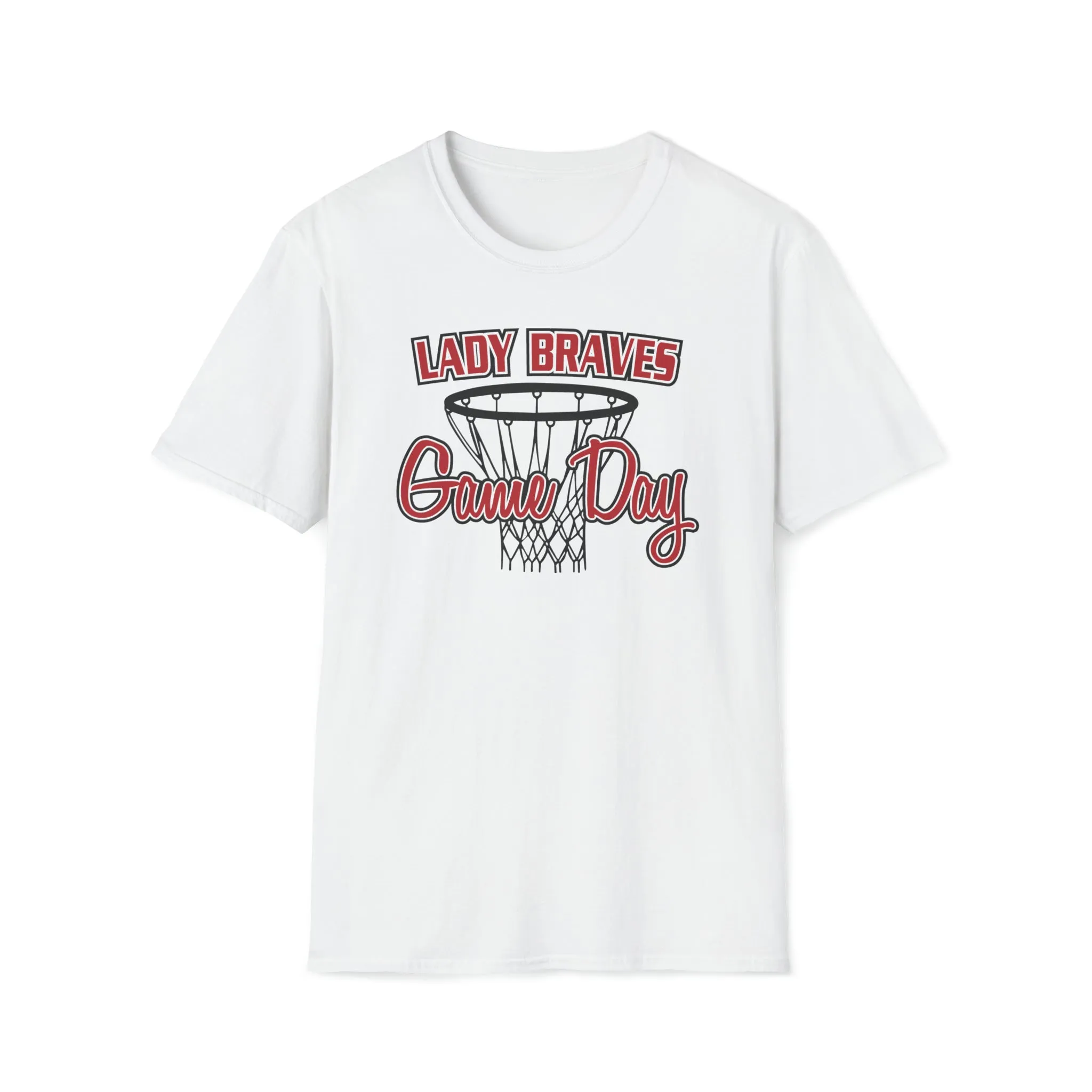 Lady Braves Basketball Game Day Unisex Softstyle T-Shirt