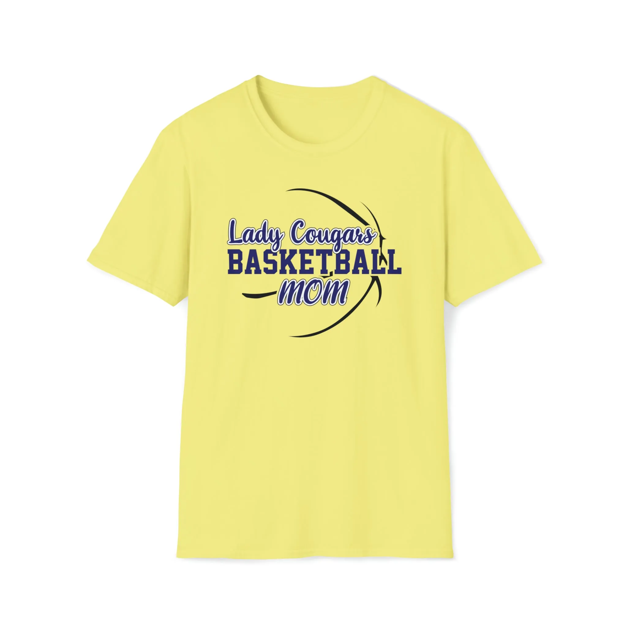 Lady Cougars Basketball Mom Unisex Softstyle T-Shirt