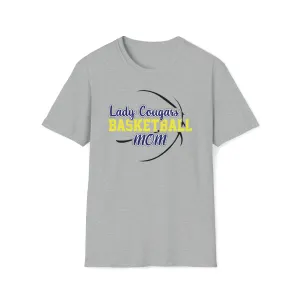 Lady Cougars Basketball Mom Unisex Softstyle T-Shirt