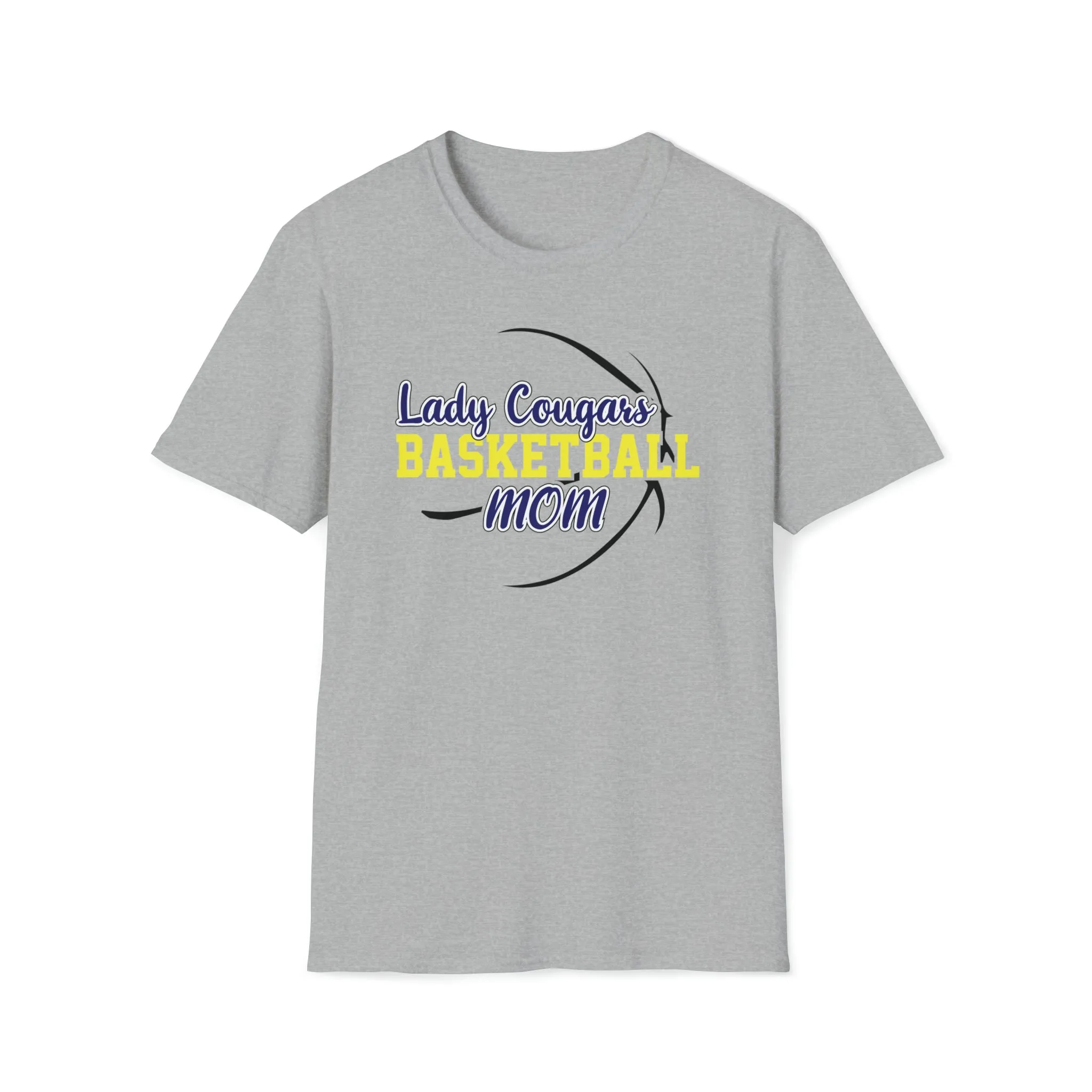 Lady Cougars Basketball Mom Unisex Softstyle T-Shirt