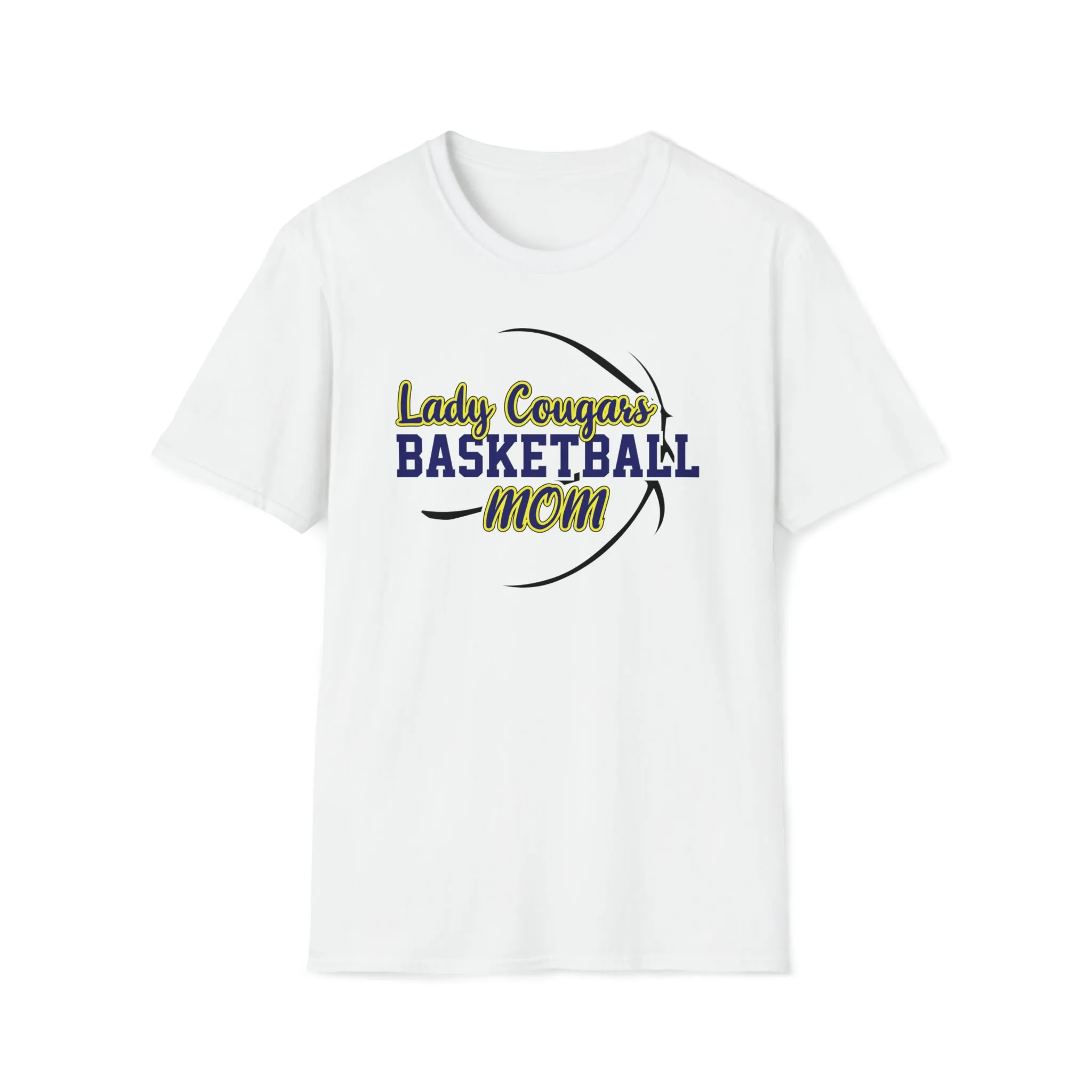 Lady Cougars Basketball Mom Unisex Softstyle T-Shirt