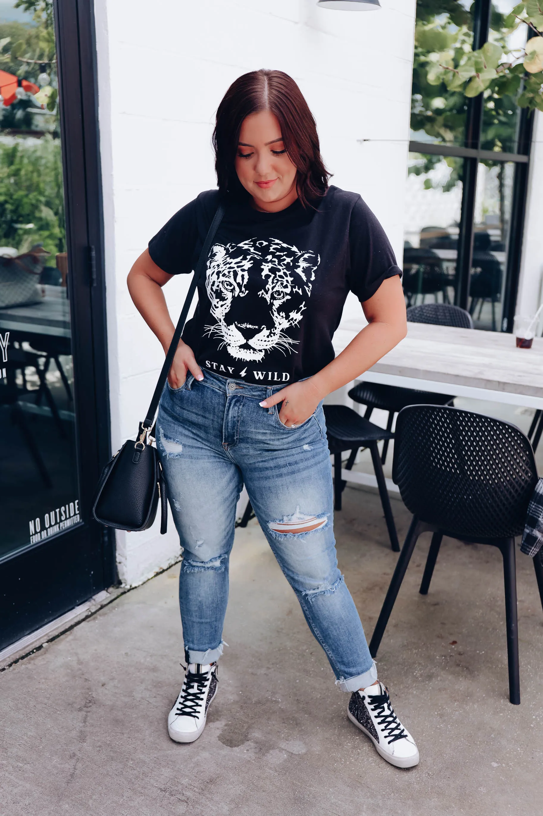 Leopard "Stay Wild" Graphic Tee