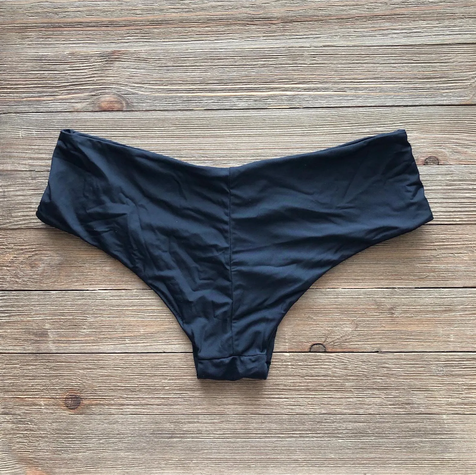 Light Black Shortie Cheeky Bikini Bottom