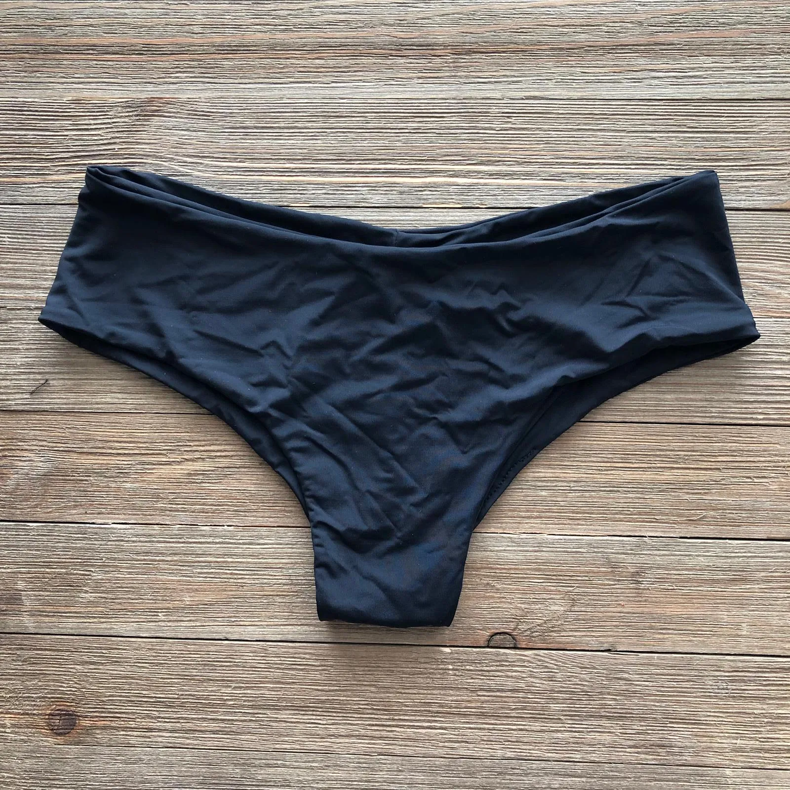 Light Black Shortie Cheeky Bikini Bottom