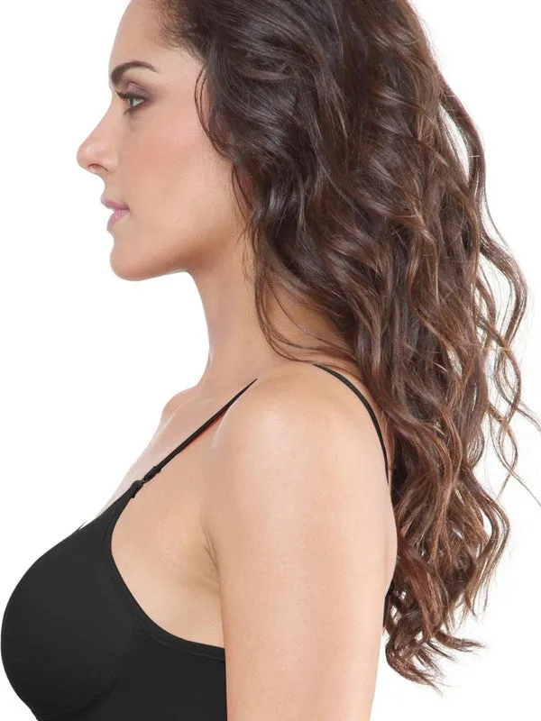 Lovable Black Lightly Padded Non Wired Full Coverage Bra Smooth  -Black