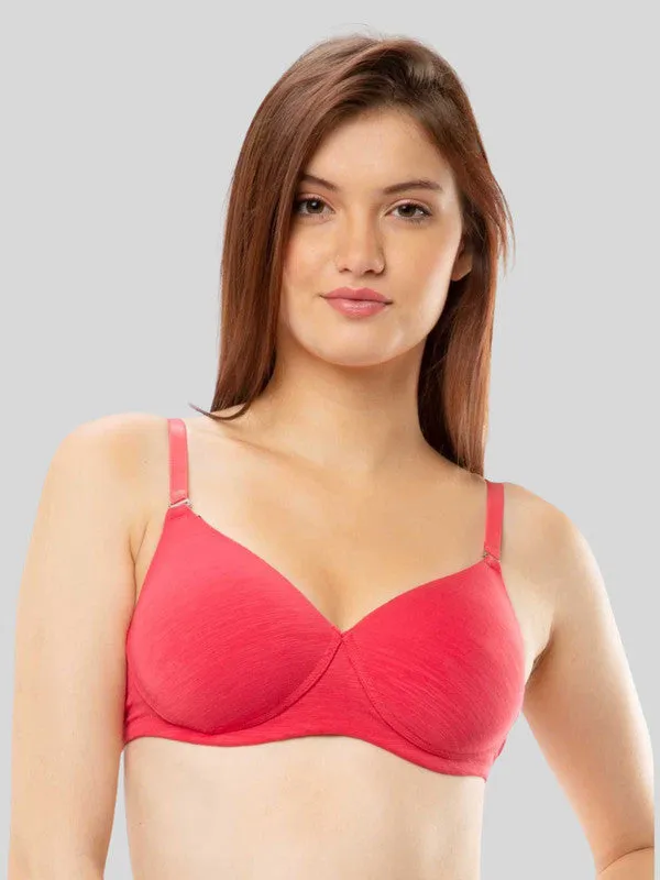 Lovable Watermelon Pink Padded Non Wired Full Coverage Bra - LBC-05-WP