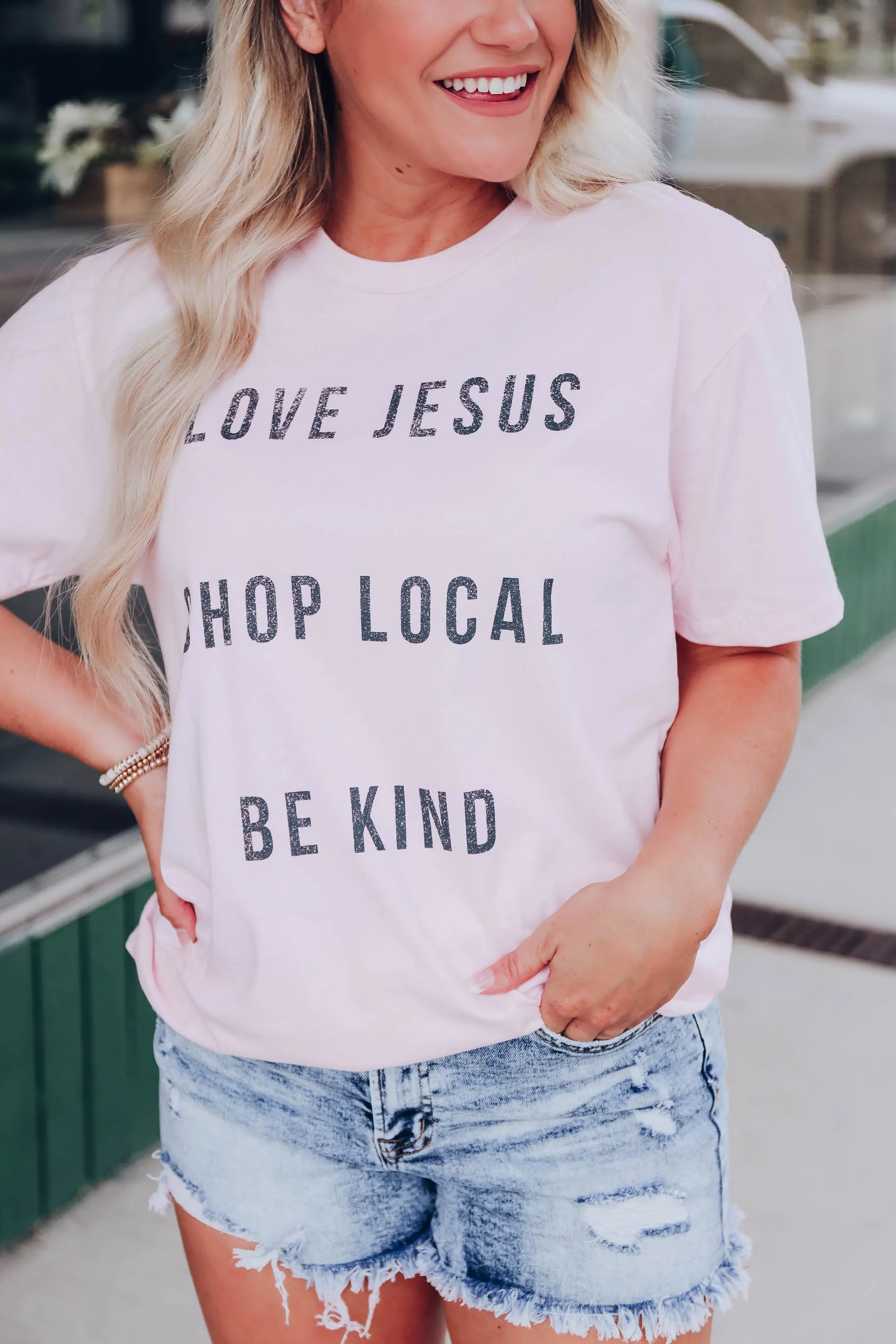 Love Jesus Shop Local...... Graphic Tee