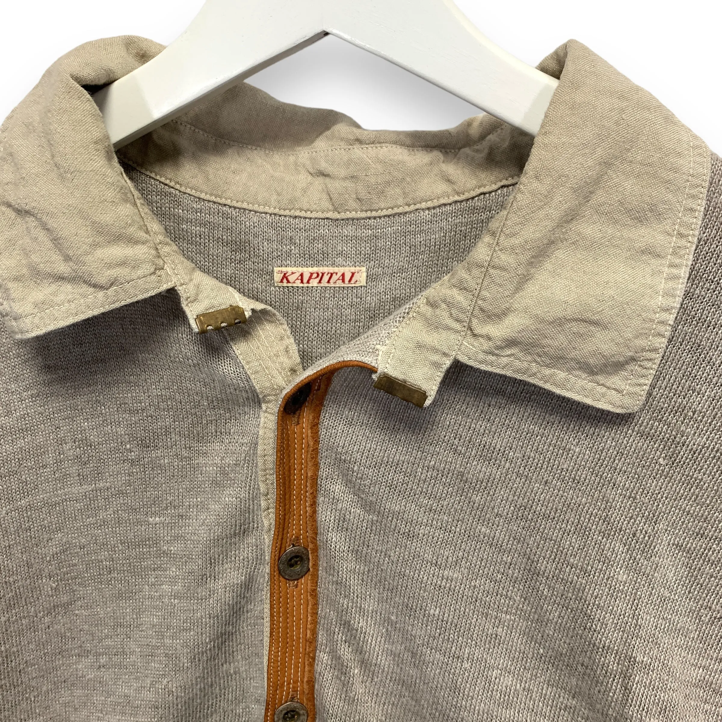 [M] Kapital Linen Knit Polo Shirt