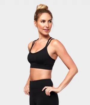 Manduka Apparel - Women's Cross Strap Bra 01 - Black