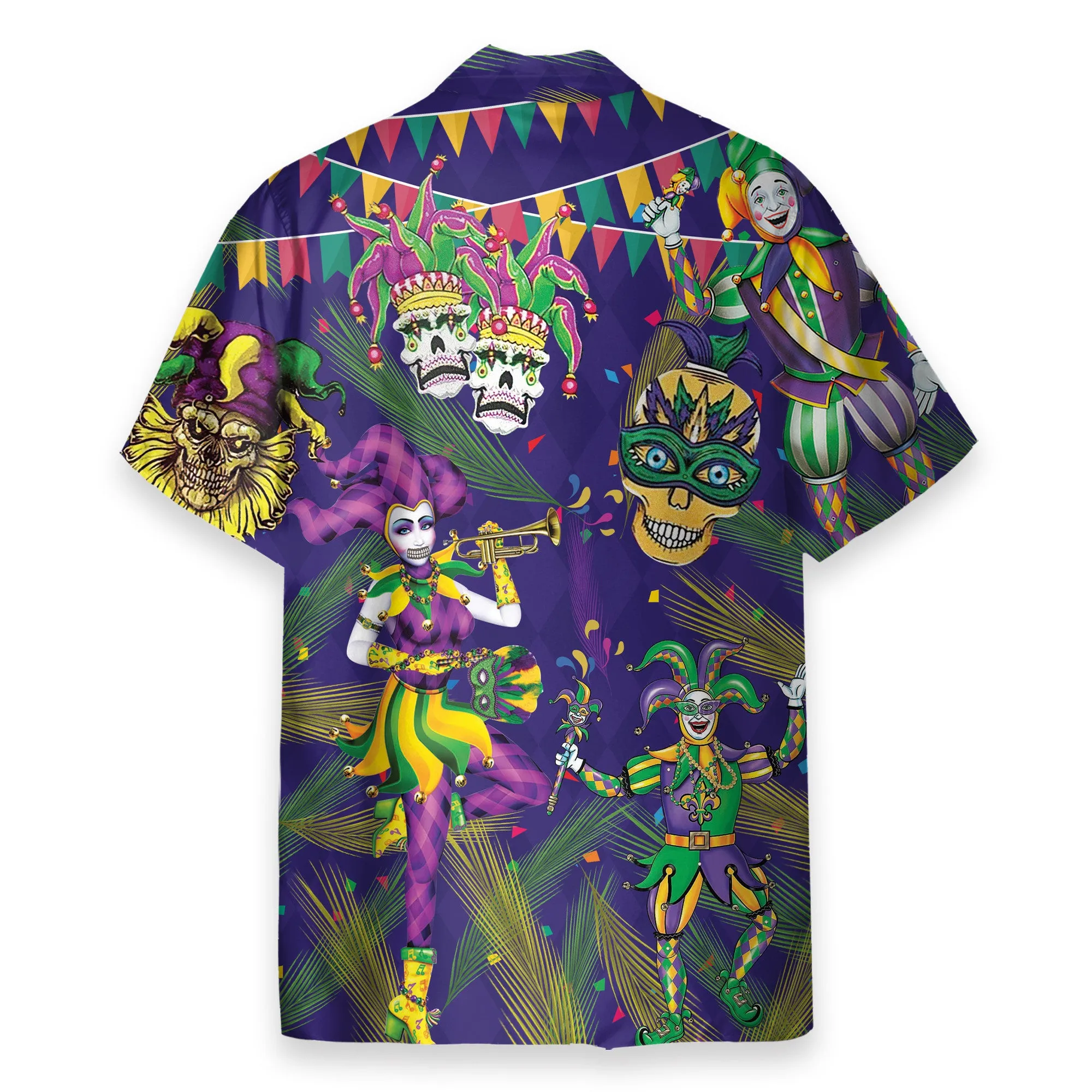 Mardi Gras Men's Button's Up Shirts - Hawaiian Shirt