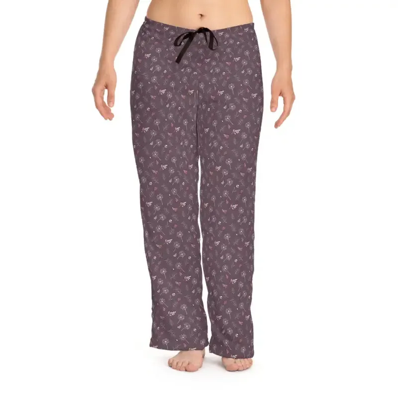 Mauve Womens Pajama Pants Ultra Soft Lounge Wear