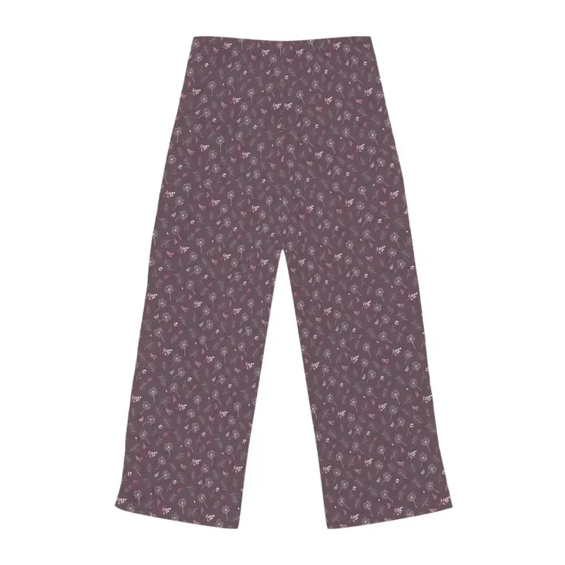 Mauve Womens Pajama Pants Ultra Soft Lounge Wear