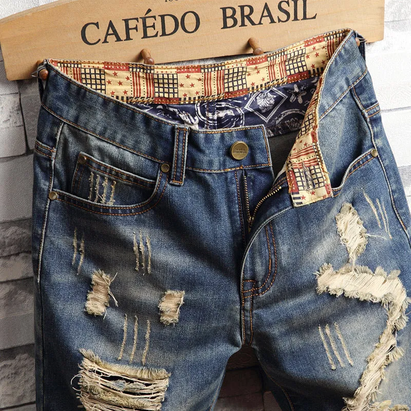 Men's Capris Jean Shorts.
