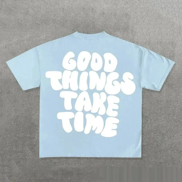 Men's Cotton Oversize Hip-Hop T-Shirts.
