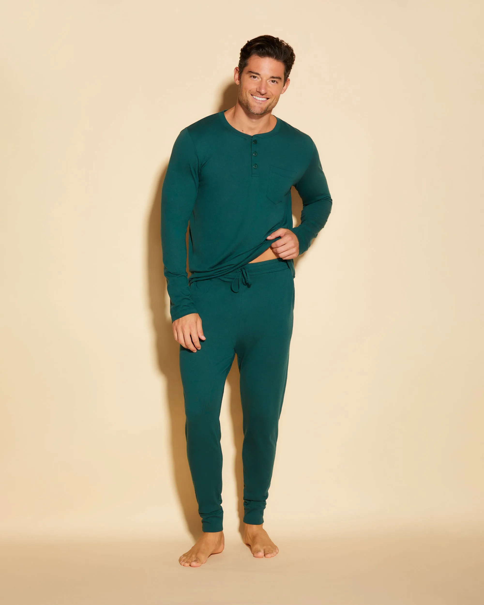 Men's Henley & Jogger Pajama Set