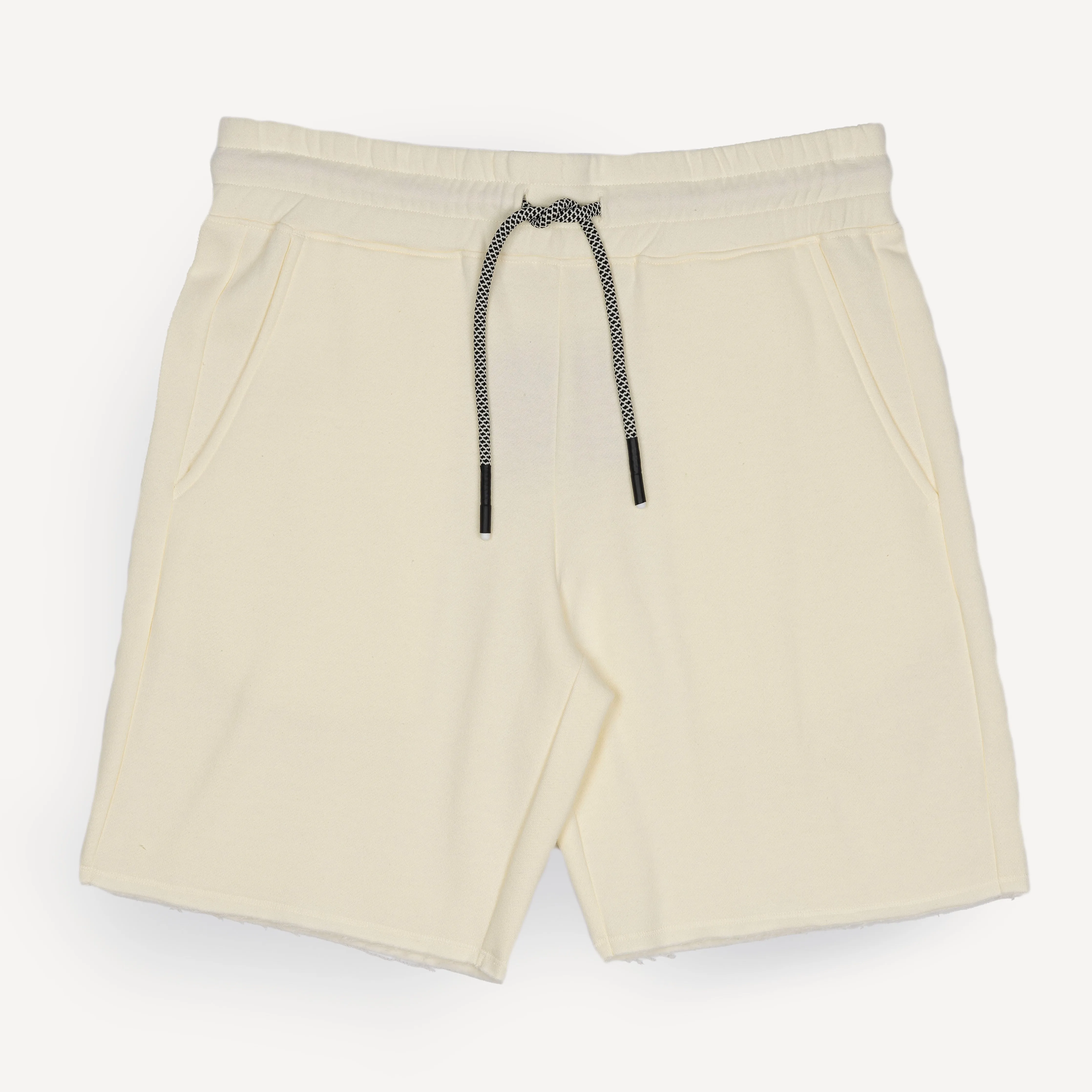Mens Raw Edge Fleece Shorts - Sugar Swizzle