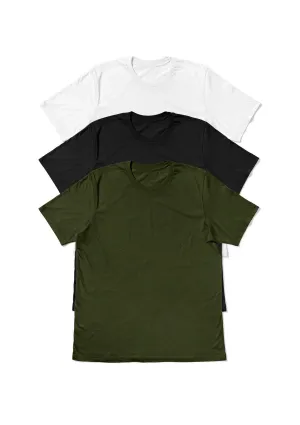 Mens T-Shirts Short Sleeve Crew Neck Veterans 3 Pack Bundle