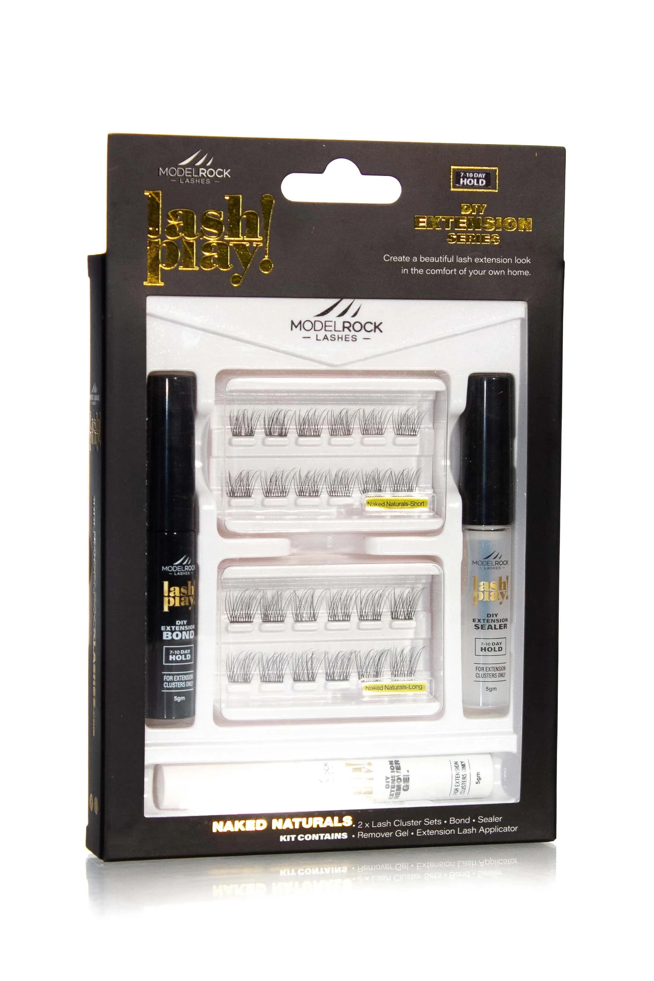 MODEL ROCK LASH PLAY DIY AT HOME LASH EXTENSION KIT NAKED NATURALS