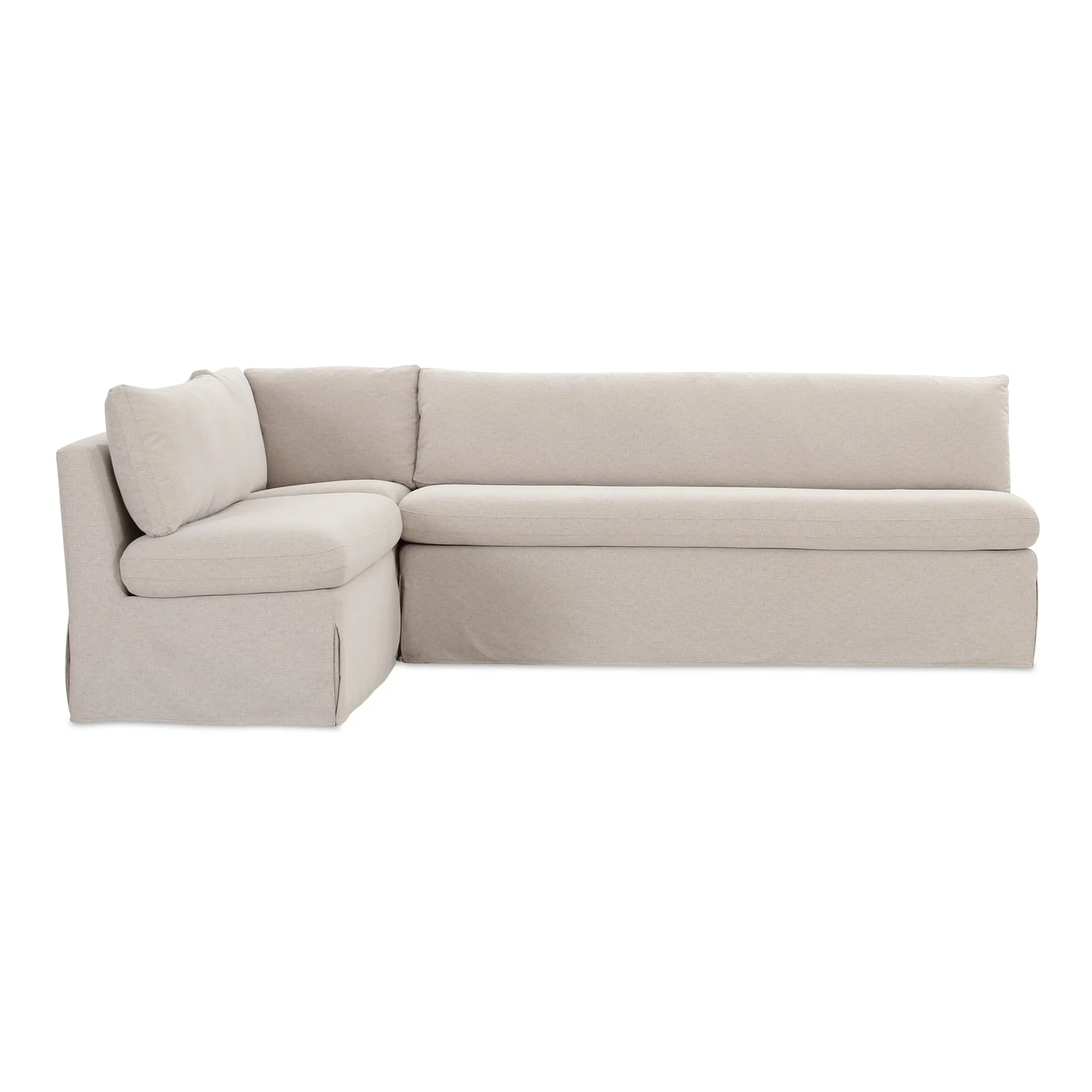 ModuVibe L-Shape Dining Banquette with Washable Slipcover
