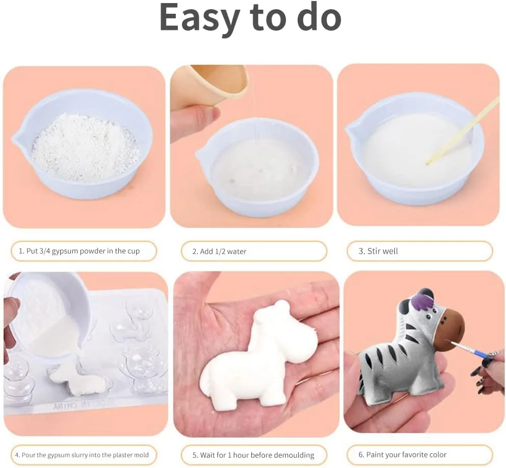 Mold & Paint Kids DIY Plaster Painting Sets