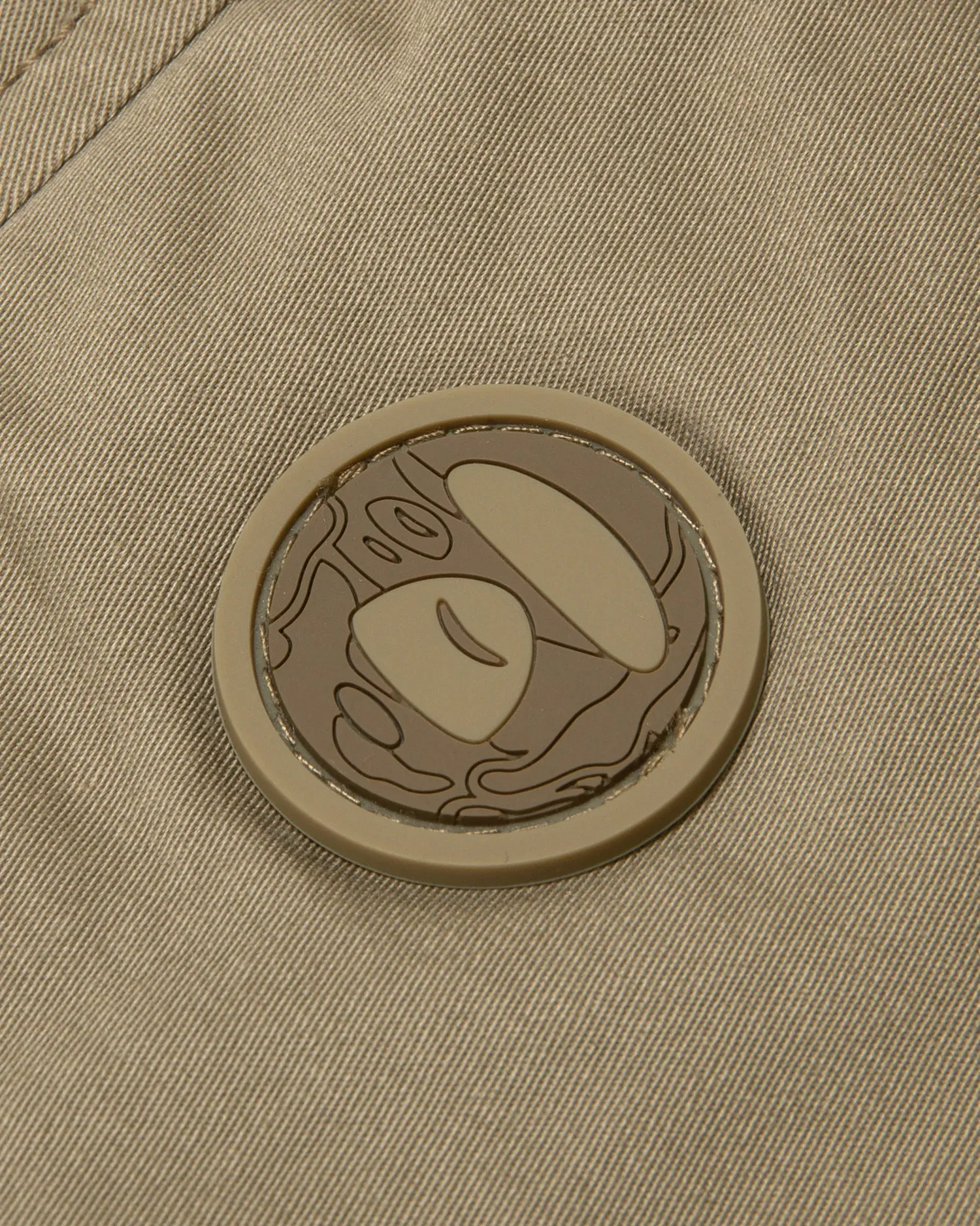 Moonface patch relaxed pants
