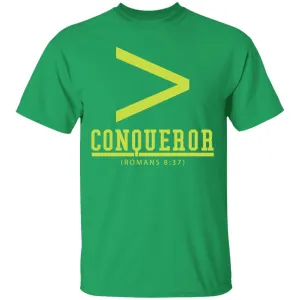 More Than a Conqueror (Green   Neon Yellow) T-Shirt
