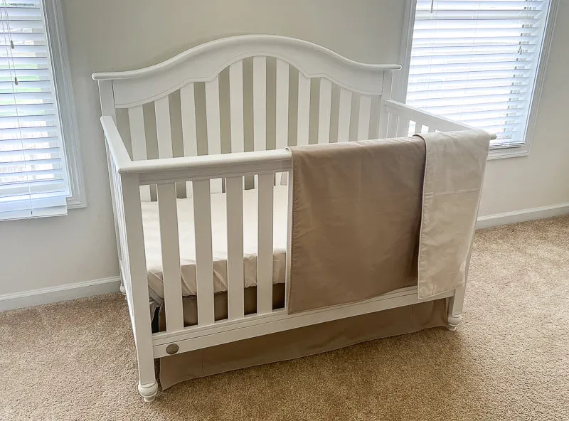 Natural and Tan Baby Crib Bedding Set Starter