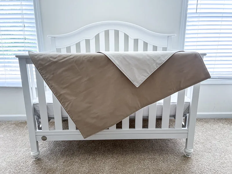 Natural and Tan Baby Crib Bedding Set Starter