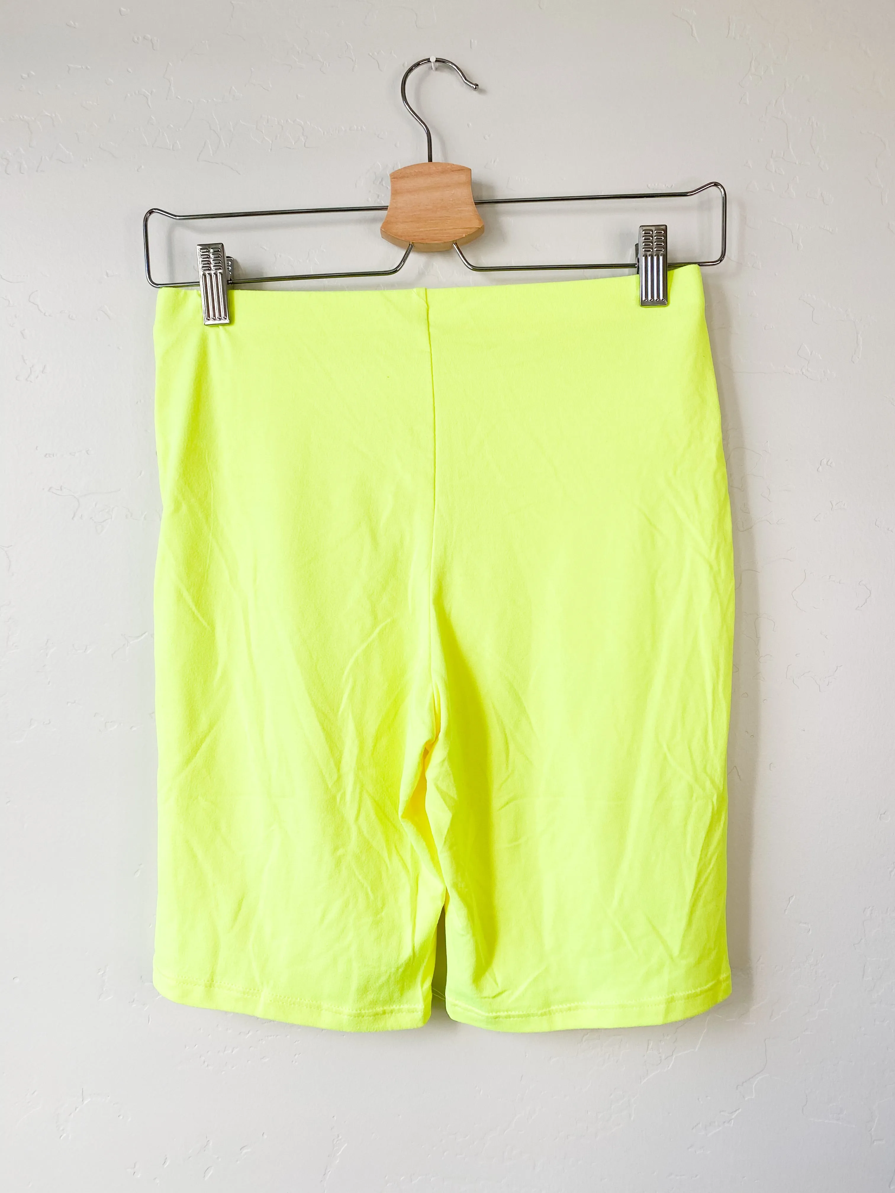 neon lights biker shorts