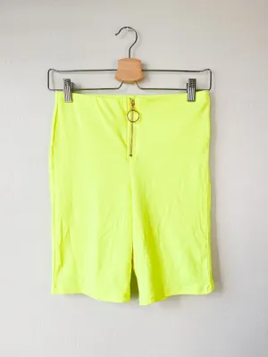 neon lights biker shorts