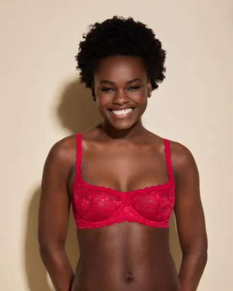Never Say Never Balconette Bra - Mystic Red -