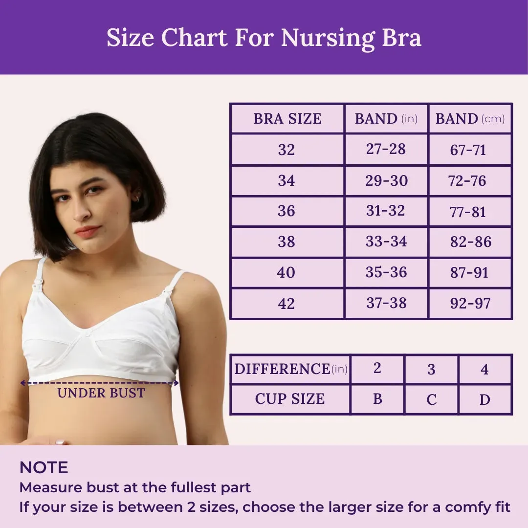 Nursing Bra | Back Hook & Eye Closure | For Breastfeeding