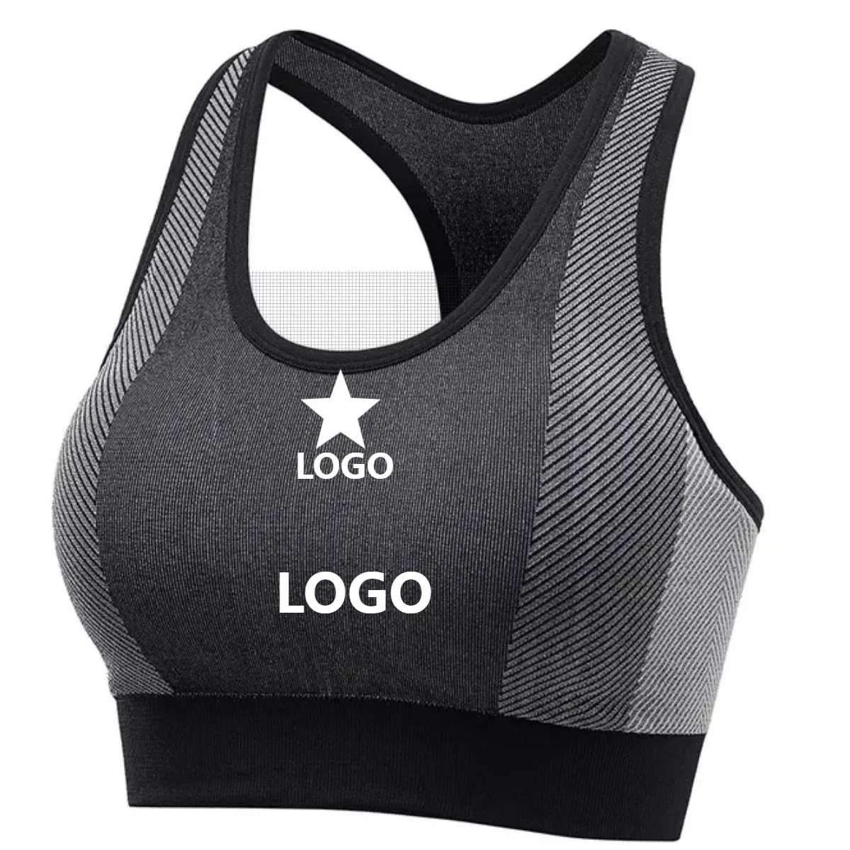 Oem Mesh Stitch Beauty Back Ladies Vests Sexy Clothing Gathering Running Sports Bra Women Fitness Gym Crop Top Yoga Push Up Bra