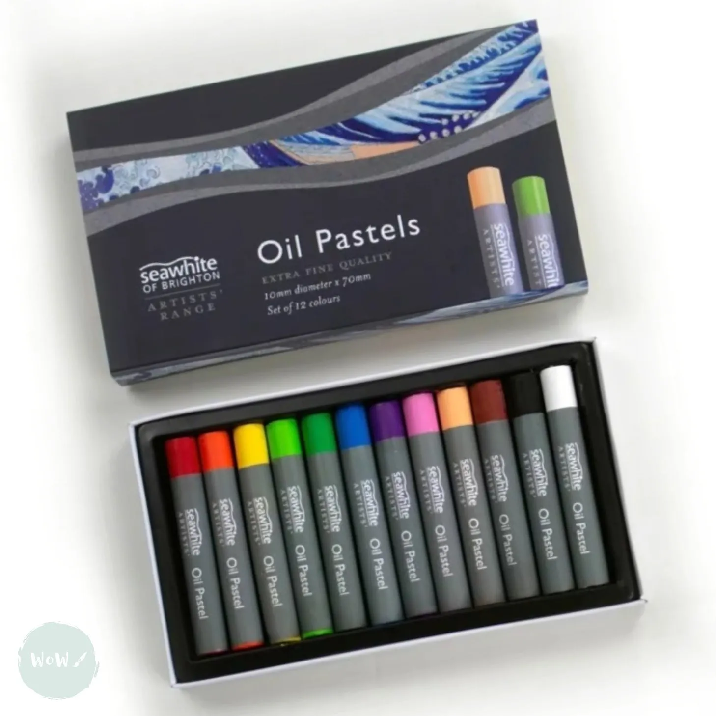 Oil Pastels - SEAWHITE ARTISTS RANGE - Box of 12 - ASSORTED
