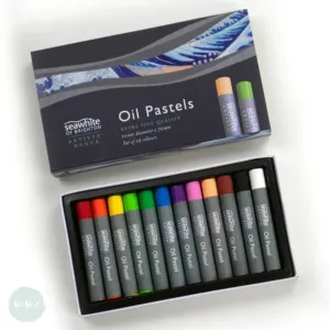 Oil Pastels - SEAWHITE ARTISTS RANGE - Box of 12 - ASSORTED