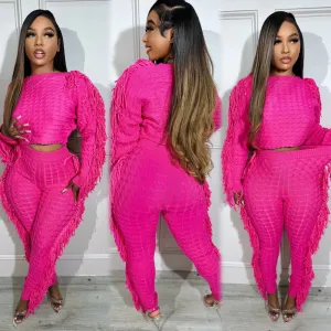 ON FIRE FRINGE SET (Pink)